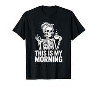 C'est mon matin avec du café Squelette avec foulard et tasse T-Shirt