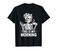 C'est mon matin avec du café Squelette avec foulard et tasse T-Shirt