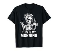 C'est mon matin avec du café Squelette avec foulard et tasse T-Shirt