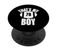 C'est Mon numéro de Football garçon #78 PopSockets PopGrip Adhésif