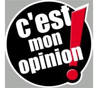 C'est Mon Opinion (15x15cm) - Sticker/Autocollant
