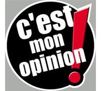 c'est mon opinion (15x15cm) - Sticker/autocollant G