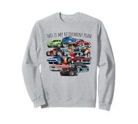 C'est Mon Plan de Retraite Funny Classic Muscle Cars Design Sweatshirt