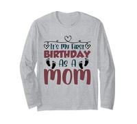 C'est Mon Premier Anniversaire en Tant Que Maman fête Maman Maman Manche Longue