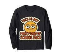 C'est mon premier jour d'école Face Funny Student Teacher Manche Longue