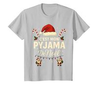 C'est Mon Pyjama de Noël - Humour Noël Famille T-Shirt, Enfant, Argent, 3 Ans