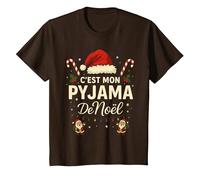 C'est Mon Pyjama de Noël - Humour Noël Famille T-Shirt, Enfant, Marron, 4 Ans