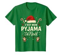 C'est Mon Pyjama de Noël - Humour Noël Famille T-Shirt, Enfant, Vert Kelly, 8 Ans
