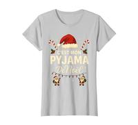 C'est Mon Pyjama de Noël - Humour Noël Famille T-Shirt, Femme, Argent, 3XL