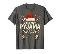C'est Mon Pyjama de Noël - Humour Noël Famille T-Shirt, Homme, Asphalte, 3XL