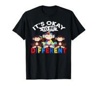 C'est Normal d'être différent Sensibilisation à l'Autisme chez Les singes T-Shirt Graphique avec Valeur