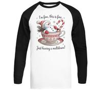 C'est Normal Je Craque Juste T-Shirt De Baseball Unisexe Blanc À Manches Longues Unisex Baseball Tee White Long Sleeve T-Shirt