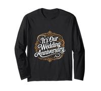 C'est Notre Anniversaire de Mariage pour Mari, Femme et Couples Manche Longue