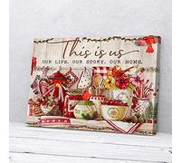 C'est nous, notre histoire de vie, maison, impressions cardinales, art mural sur toile