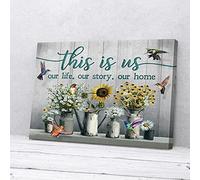 C'est nous, notre vie, notre histoire, notre maison, toile murale colibri