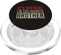 C'est officiel I'm The Favorite Brother Vintage Birthday PopSockets PopGrip pour MagSafe