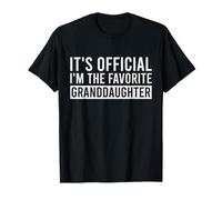 C'est officiel I'm The Favorite Granddaughter Funny Birthday T-Shirt