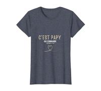 C'est Papy Qui Commande Quand Mamie n'est Pas la T-Shirt, Femme, Bleu Chiné, XL