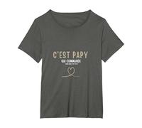 C'est Papy Qui Commande Quand Mamie n'est Pas la T-Shirt, Femme Grandes Tailles, Asphalte, 3X