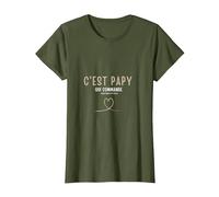 C'est Papy Qui Commande Quand Mamie n'est Pas la T-Shirt, Femme, Olive, XL