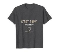 C'est Papy Qui Commande Quand Mamie n'est Pas la T-Shirt, Homme, Chiné Foncé, 6XL