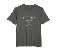C'est Papy Qui Commande Quand Mamie n'est Pas la T-Shirt, Homme Grandes Tailles, Asphalte, 5X Tall