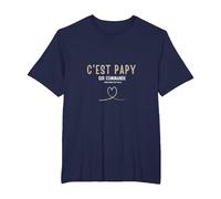C'est Papy Qui Commande Quand Mamie n'est Pas la T-Shirt, Homme Grandes Tailles, Bleu Marine, 5X Tall