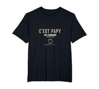 C'est Papy Qui Commande Quand Mamie n'est Pas la T-Shirt, Homme Grandes Tailles, Noir, 5X Tall