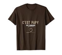 C'est Papy Qui Commande Quand Mamie n'est Pas la T-Shirt, Homme, Marron, S
