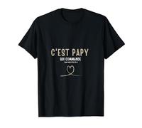 C'est Papy Qui Commande Quand Mamie n'est Pas la T-Shirt, Homme, Noir, S