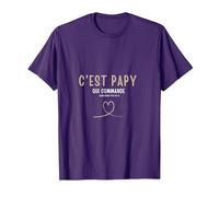 C'est Papy Qui Commande Quand Mamie n'est Pas la T-Shirt, Homme, Violet, M