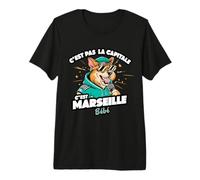 C'est Pas la Capitale C'est Marseille bébé Supporter Foot T-Shirt Haut de Gamme