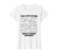 C'est Pourquoi Nous Avons Besoin de Sensibilisation au Cancer du Sein T-Shirt Graphique avec Valeur, Femme, Blanc, S
