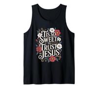 C'est si doux de faire confiance à Jesus Boho Floral Christian Débardeur