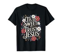 C'est si doux de faire confiance à Jesus Boho Floral Christian T-Shirt