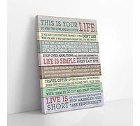 C'est ta vie, fais ce que tu aimes. La vie est simple. Impressions sur toile de motivation.