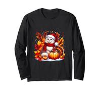 C'est un arbre d'automne en forme de feuille de chat d'automne pour Thanksgiving Manche Longue