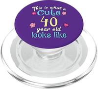 C'est Un drôle d'anniversaire à Quoi Ressemble Une Jolie Femme de 40 à 40 Ans PopSockets PopGrip pour MagSafe