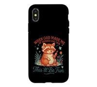 C'est Un drôle de Raton Laveur Que Dieu m'a Fait, ce Sera Amusant Coque pour iPhone X/XS