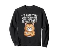 C'est Un Matin ennuyeux Avant Que Vous ne Soyez reposé, Grumpy Chubby Cat Sweatshirt