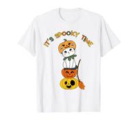 C'est Un Moment Effrayant Drôle Chat Citrouille Halloween T-Shirt Graphique avec Valeur, Homme, Blanc, XL
