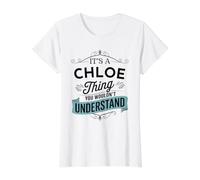 C'est Un Truc avec Chloé Que tu ne comprendrais Pas Un drôle de prénom T-Shirt Graphique avec Valeur, Femme, Blanc, XL
