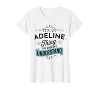 C'est Un Truc d'Adeline Que tu ne comprendrais Pas C'est drôle Adeline T-Shirt Graphique avec Valeur, Femme, Blanc, XL