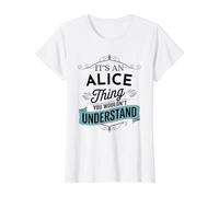 C'est Un Truc d'Alice Que Vous ne comprendriez Pas. C'est Un drôle de prénom d'Alice T-Shirt Graphique avec Valeur, Femme, Blanc, S
