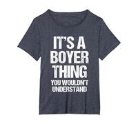 C'est Un Truc de Boyer (Vous ne comprendriez Pas) - Funny Boyer T-Shirt, Femme Grandes Tailles, Bleu Chiné, 3X