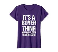 C'est Un Truc de Boyer (Vous ne comprendriez Pas) - Funny Boyer T-Shirt, Femme, Violet, XS