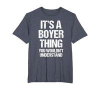 C'est Un Truc de Boyer (Vous ne comprendriez Pas) - Funny Boyer T-Shirt, Homme Grandes Tailles, Bleu Chiné, 2X Tall