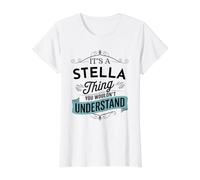 C'est Un Truc de Stella Que tu ne comprendrais Pas Funny Stella T-Shirt Graphique avec Valeur, Femme, Blanc, XS