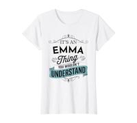 C'est Un Truc d'Emma Que tu ne comprendrais Pas Le nom drôle d'Emma T-Shirt Graphique avec Valeur, Femme, Blanc, S