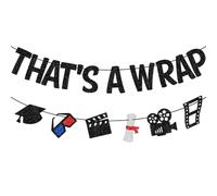C'est une bannière enveloppante - Décorations de remise de diplôme sur le thème du cinéma - Décoration de cinéma pour e 2026, nuit senior, fournitures de fête de cinéma - Pré-enfilée